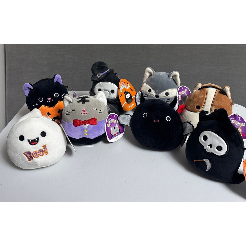 Squishmallow Lot Halloween Grace Tally Emily Aldron Autumn Floxie Otto Reginald